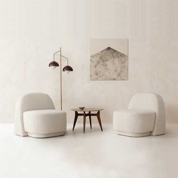 كرسي غرفة المعيشه بتصميم هادئ