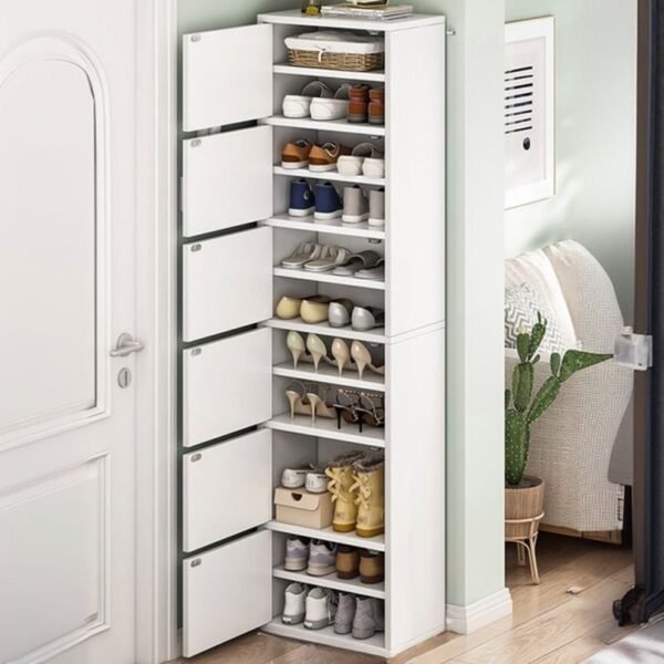 Cabinet Shoes Wooden Elegant