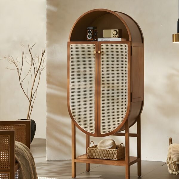 خزانه جانبيه من الراتان