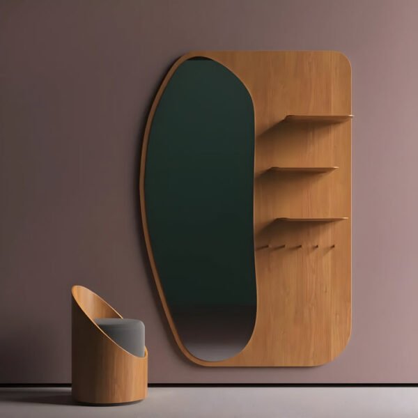 مرأه متعددة الأستخدامات بلمسه خشبيه دافئه