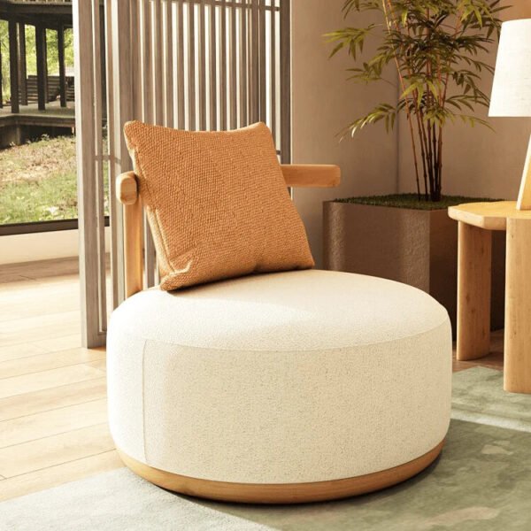 كرسي استرخاء دائري بتصميم عصري ومريح