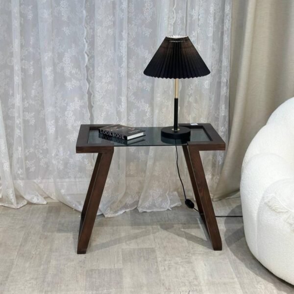 طاولة قهوه كلاسيكيه زجاج أسود