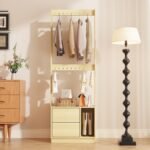 Rack Clothes Wooden Elegant