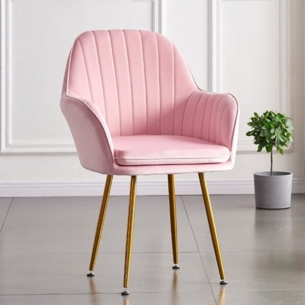 كرسي مفرد من القماش المخملي