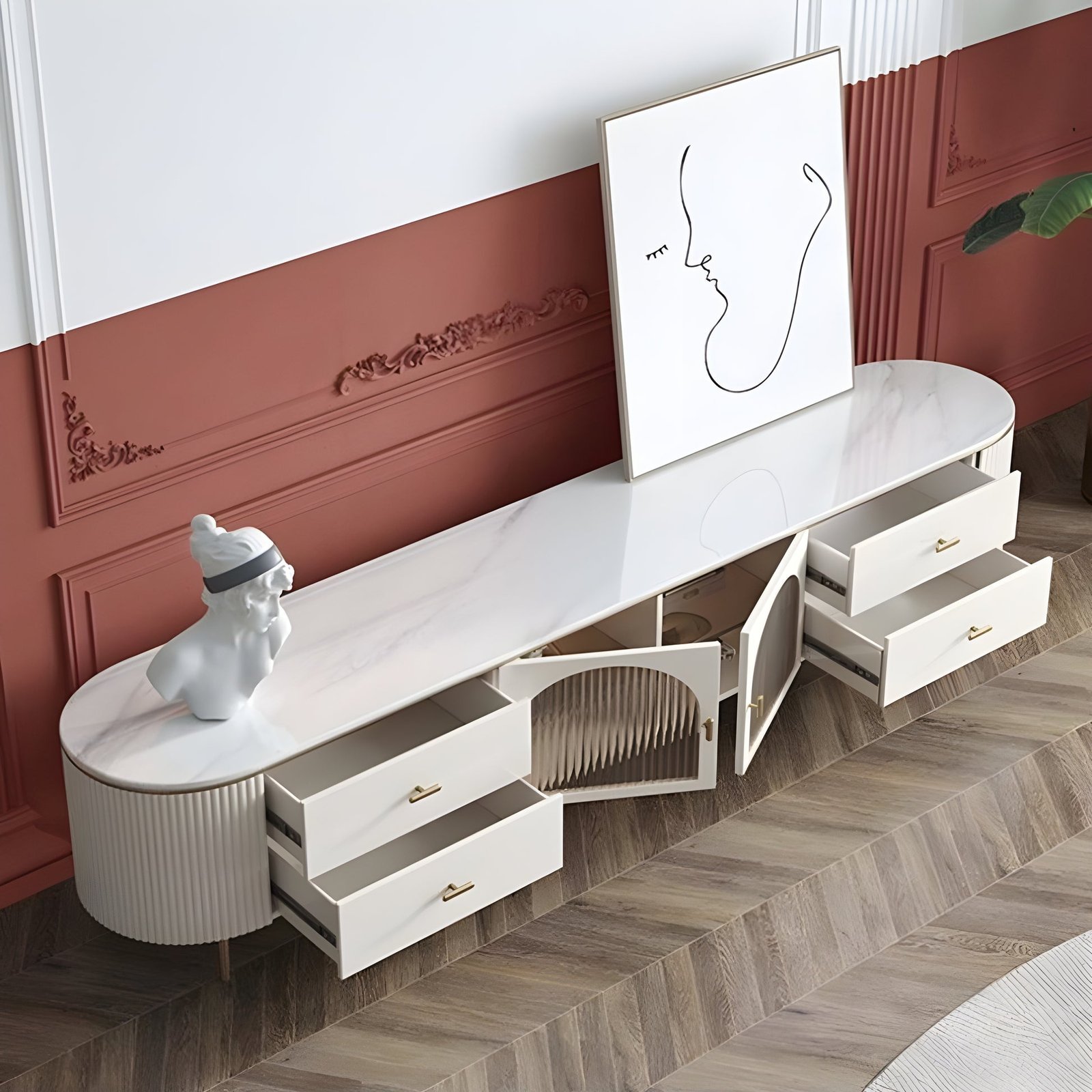 9T1CzokR_4x_bfe64d52-c8c5-4d91-b901-c267aba61566.jpg طاولة تلفاز كلاسيك - الصورة 1