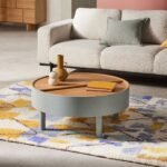 طاولة قهوة مستديرة بتصميم عصري ووظائف عملية