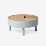 ⁦طاولة قهوة مستديرة بتصميم عصري ووظائف عملية⁩ - الصورة ⁦2⁩