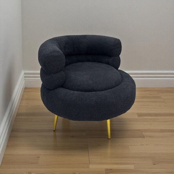 Chair Boucle Fur Black