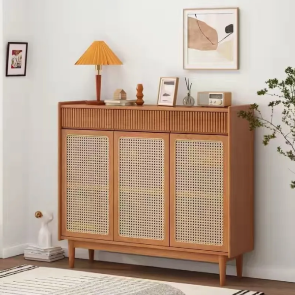 خزانة الخيزرانه بتصميم دافئ