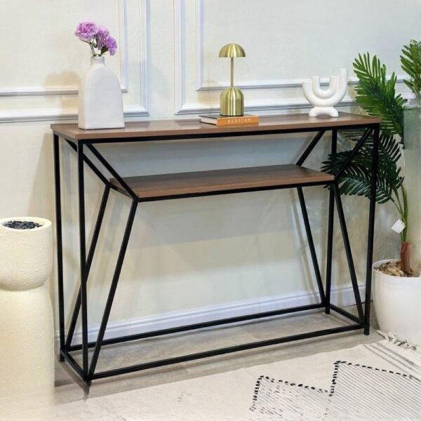 مدخل كونسول اسود دورين خشب