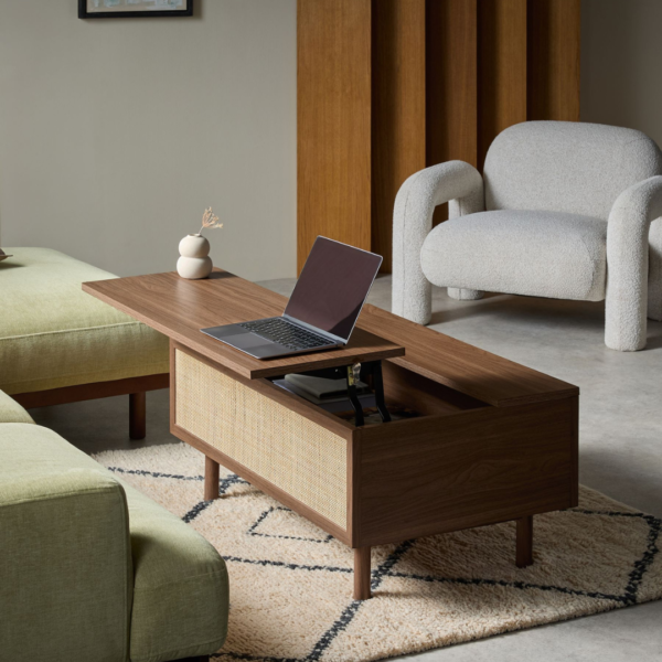 طاولة قهوة متعددة الوظائف بتصميم ذكي وعصري