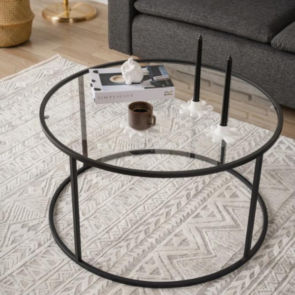 طاولة ضيافه بتصميم حديث لون أسود