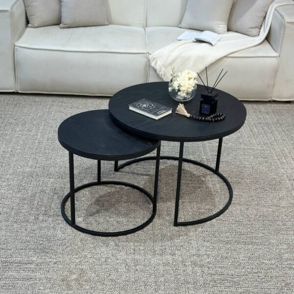 طقم طاولات خشبي