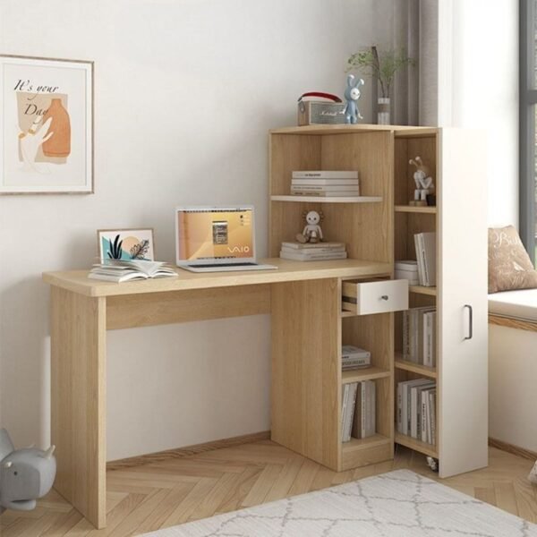 مكتب كمبيوتر مع عدة ارفف