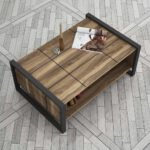 ⁦طاولة قهوه من الخشب المتين⁩ - الصورة ⁦2⁩