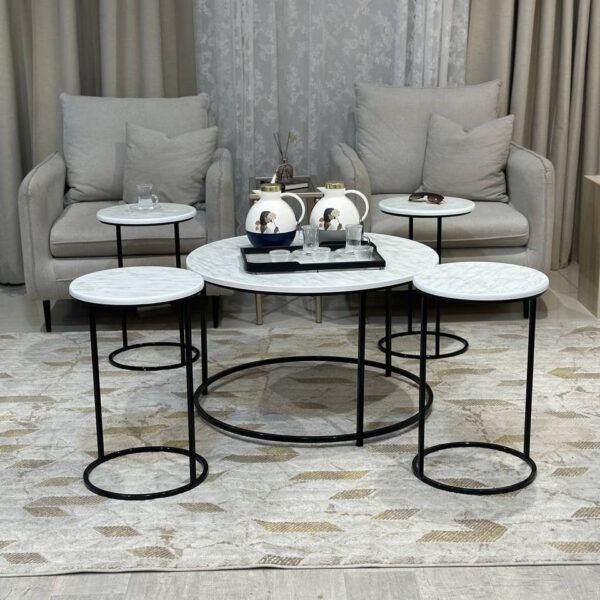 طقم طاولات قهوة وخدمة