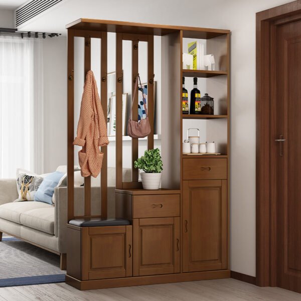 منظم المدخل العصري مع مقعد وخزائن متعددة الاستخدامات