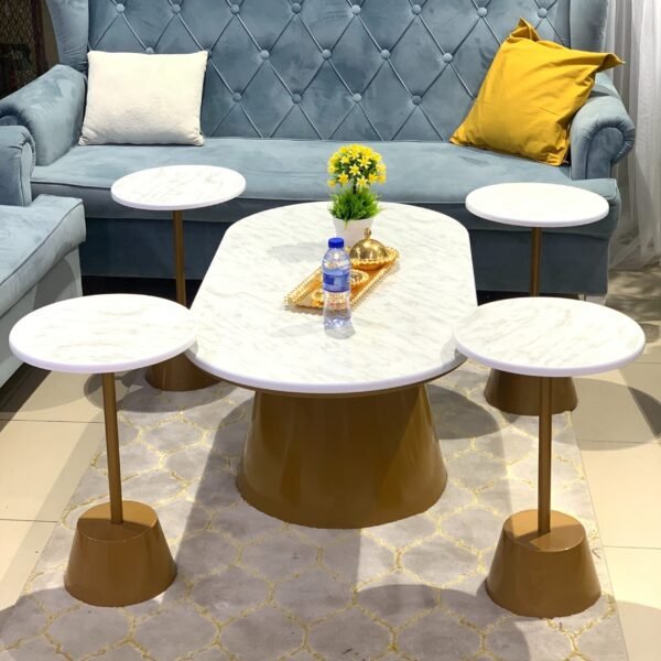 طقم طاولات بيضاويه