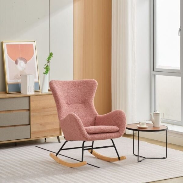 كرسى هزاز باللون الوردى