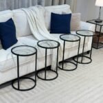 طقم طاولات خدمة زجاجية وعصرية