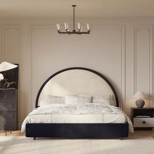 Bed with an elegant design w Comfortable