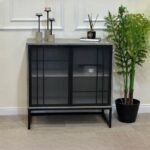 طاولة بوفية بلون رصاصي