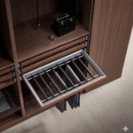 leather Pull-out trousers hanger -90*50- علاقة بنطلونات جلد  قابلة للسحب 90*50