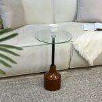 ⁦طاولة خدمة بني زجاج شفاف⁩ - الصورة ⁦2⁩